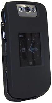 Rubberized Snap-On Crystal Hard Case for BlackBerry Flip Pearl 8220 - Black