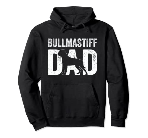 Silhouette rétro Bullmastiff Dad pour la fête des pères Sweat à Capuche