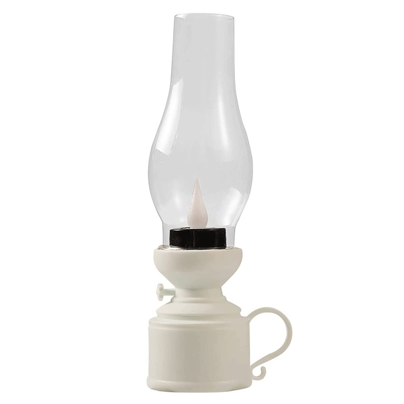 Kerosene lamp, Portable Battery Operated Hurricane Lantern for Home Bar Garden Camping(Wit)
