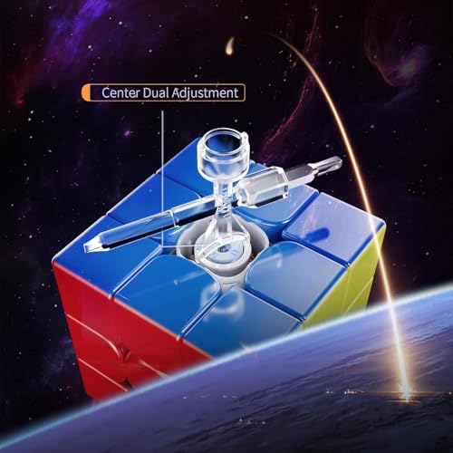 Image of HAWKISTER all ages Moyu WR M V10 Magnetic 3X3 Stickerless Speed Cube, Moyu Weilong WR M V10 Magnetic New Dual Adjustment Professional Flagship 3X3X3 Cube (Magnetic, Standard)