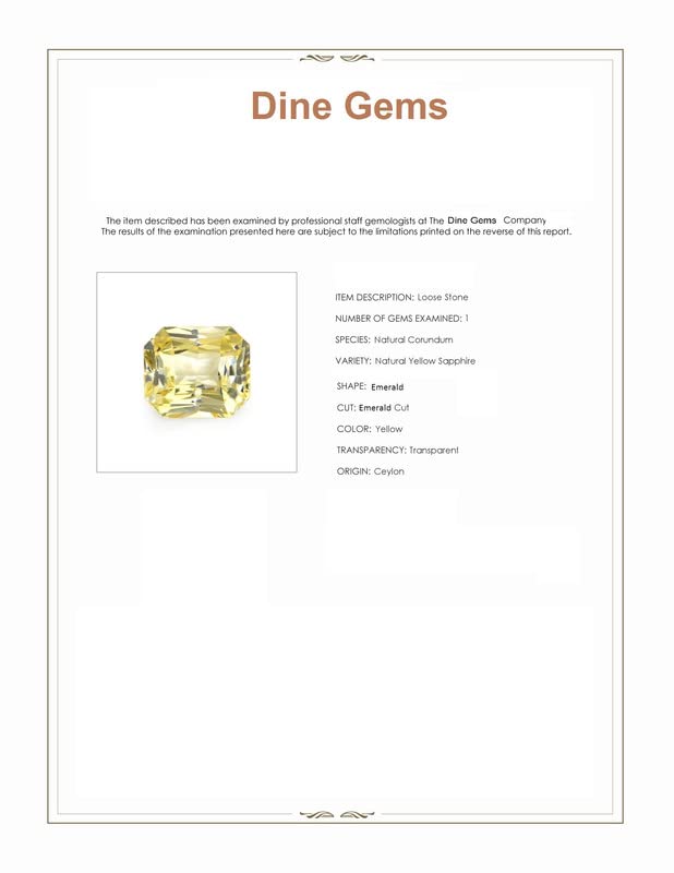 Saphir jaune naturel 4,20 carats Pukhraj Ratna non traité