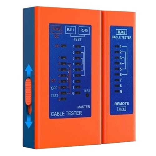 Probador RJ45 para solucionar fallos de conexión en cables de red y líneas telefónicas UTP