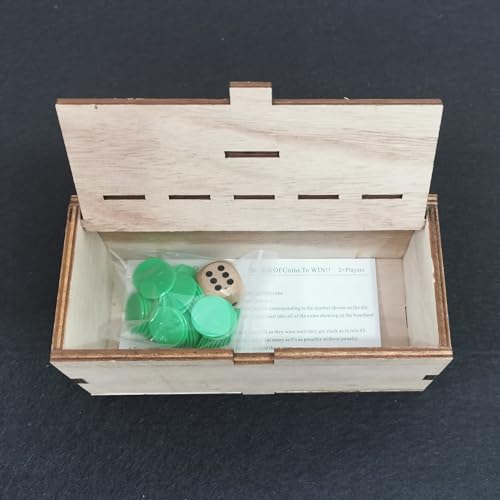 Penny Game juego de mesa de dados madera para 2-6 jugadores miniatura 4