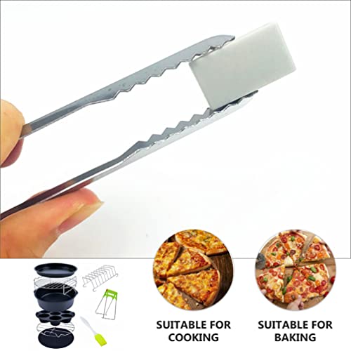 Beaupretty 9Pcs Air Friteuse Rack Set Rvs Ronde Koeling Rack Multi- Dubbele Laag Rek Friteuse Accessoires 8 Inch - Image 6