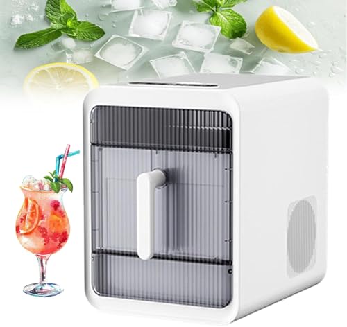 Fabricadora de hielo portátil para mesa con tanque 1.5L miniatura 1