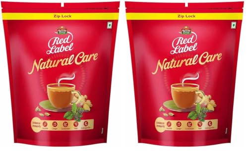 Image of Red Label Natural Care Tea|| Chai Made With 5 Ayurvedic Herbs|| 1 Kg (Pack of 2)