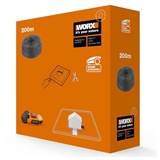 WORX WA0177 Tråd för Robotgräsklippare, 200 m, Svart