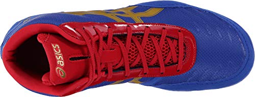 ASICS ASICS Men's JB Elite V2.0 Wrestling Shoe, Jet Blue/Olympic Gold/Red, 11 M US