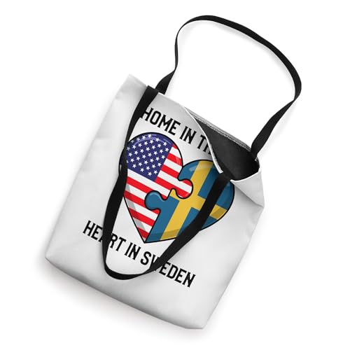 Bolso Tote con Bandera Corazón USA y Suecia miniatura 2