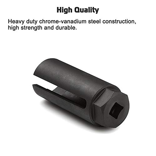 Oxygen Sensor Socket With Side Wire Cutout 3/8” Inch Drive X 7/8” (22Mm) Fits All Vehicle O2 Removal And Installation Offset Oxygen Sensor Socket #TOP1