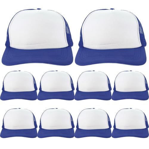 Casquettes de baseball sublimation vierges légères et respirantes en polyester bleu