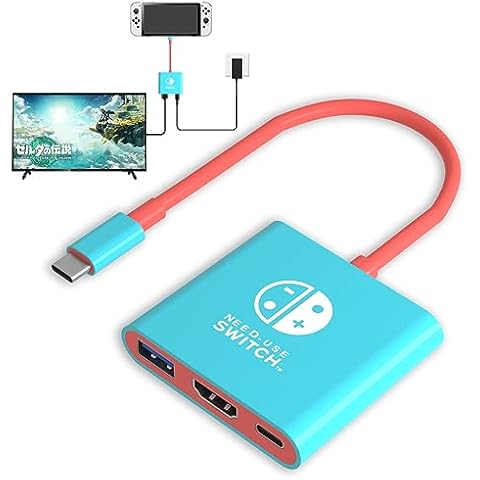 Switch Dock for Nintendo Switch Docking Station, Portable Switch TV Dock Adapter Compatible Nintendo Switch/OLED/Steam Deck Support Switch TV Mode with HDMI2.0, Replacement Travel Dock for Switch Cover