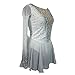 JRUIA Professional Girls' Figure Skating Competition Dress Women's Ice Skating Costumes Gradient Rhythmic Gymnastics Leotard,White,L