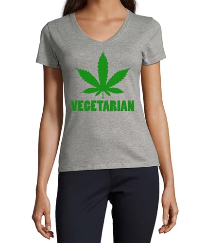 T-shirt végétarien drôle vert en coton pour vos sorties d'été