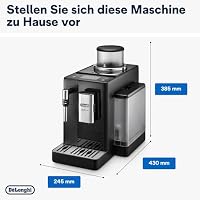 De'Longhi Rivelia EXAM440.35.B Kaffeevollautomat mit Milchaufschäumdüse, Wechselbarer Bohnenbehälter, 8 Kaffeegetränke auf Knopfdruck, Extra-Shot-Funktion, 3,5" Touch-Display, Onyx Schwarz – Ansicht 8