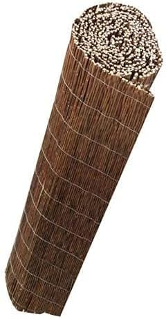 Mugar- Mimbre Grueso Natural en Rollos de 5 Metros - Vallas de Ocultación Naturales para Jardín- Varias Alturas (2 x 5 metros)