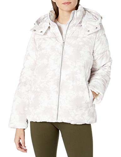 Calvin Klein Women's Polyfill Printed Puffer Jacket, Tie Dye Secret Combo, X-Large