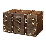 [Fermeture à clé] : Ce coffre au trésor est doté d'une serrure à l'ancienne