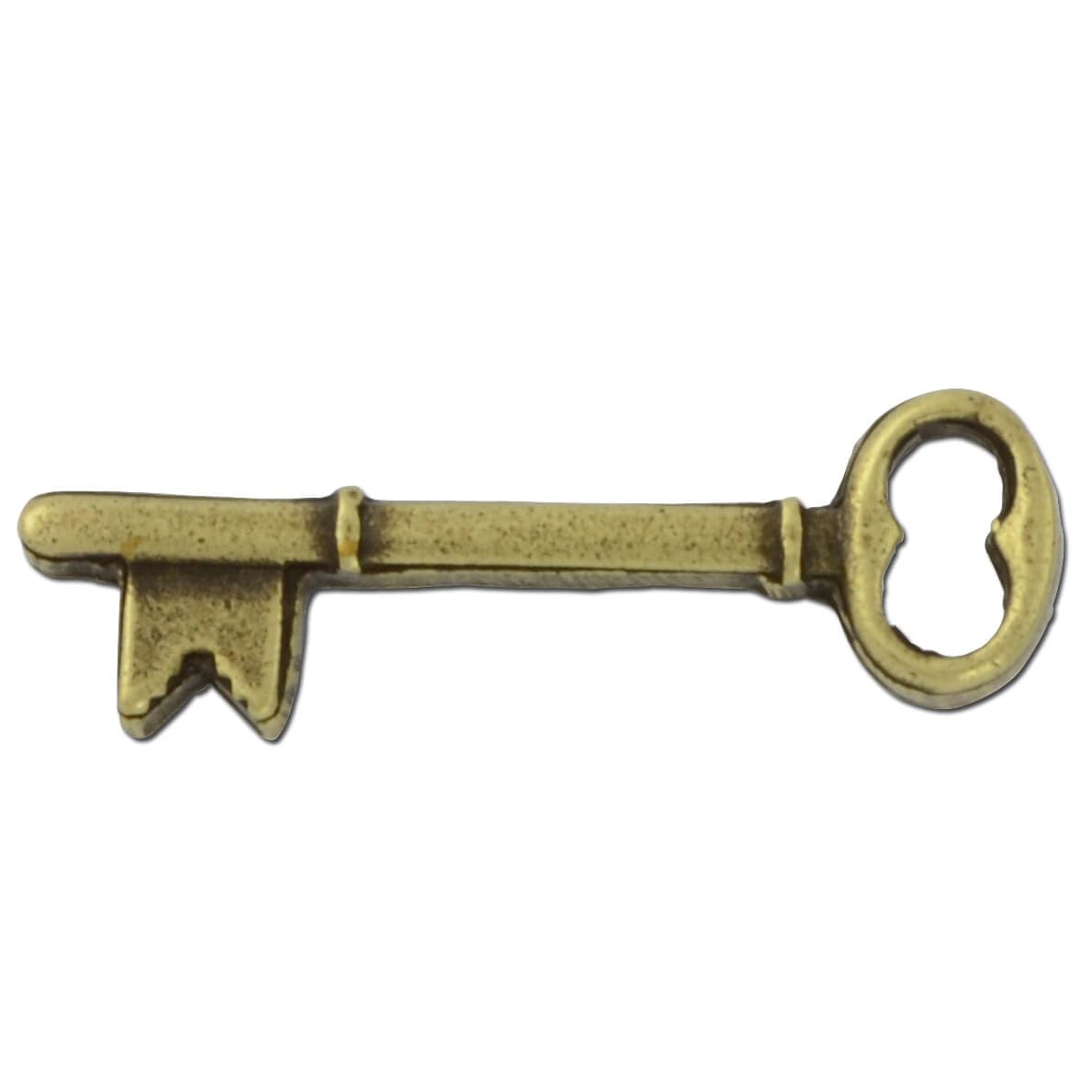 StockPins Gold Skeleton Key Lapel Pin – Vintage Antique-Style Pin for Costumes, Backpacks, and Collectors – Made in USA