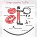 JRangelp Siphon Fuel Transfer Pump Kit Multi-Use Car Oil Pump Fluid Transfer Pump Siphon Pump for Gasoline, Oil, Air and Other Fluids(RED)