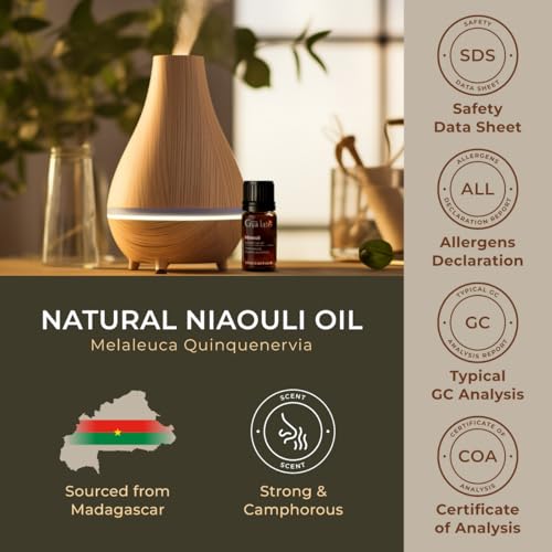 Image of 100% Pure Niaouli Essential Oil - 0.34 Fl Oz - Niaouli Oil for Hair, Skin, Diffuser, Aromatherapy & DIY Candle Making Scent