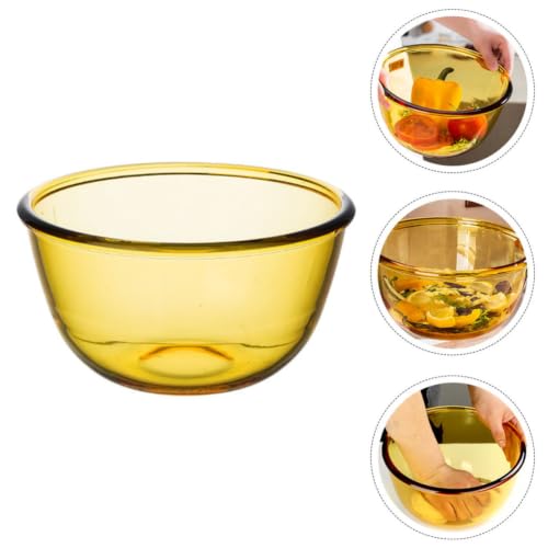 Cuenco de cristal amarillo para cocina, un obsequio práctico de vidrio de borosilicato 6