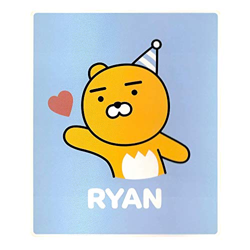 Image of Kakao Friends Kakaotalk Soft Warm Lightweight 60 inch Fleece Throw Blanket 1PC (Birthday Ryan)