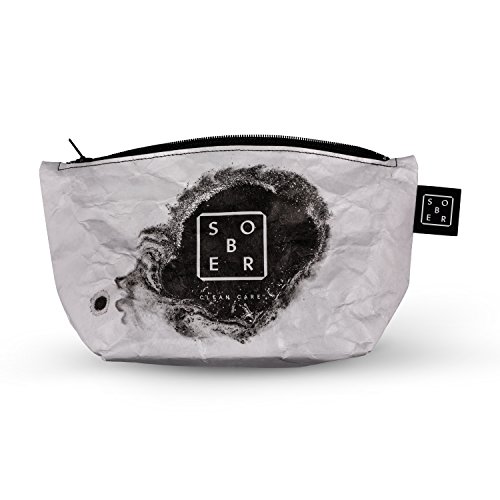 Preisvergleich Produktbild sober® / Ultra-leichte Wasserabweisende Kulturtasche / Kulturbeutel aus Tyvek® für Reisen und Unterwegs / Vegan
