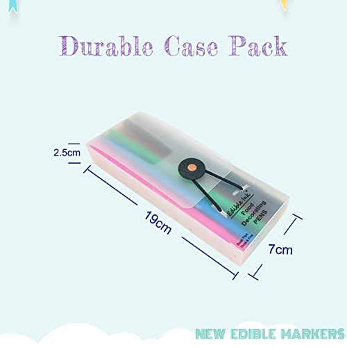 Food Coloring Pens - 12 Colors - Dual Tips Edible Markers - Turquoise Blue - Fine&Thick Double Sided Food Grade Gourmet Writers For Decorating Cookies,Cake,Fondant,Icing,Frosting,Easter Eggs,Diy Baking,Painting,Drawing By Edibleink #TOP4