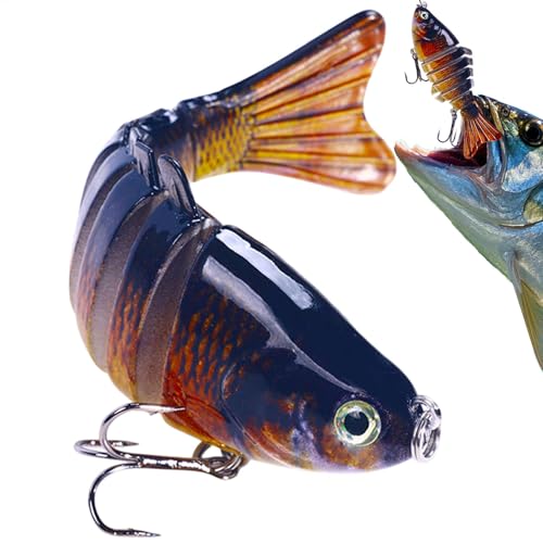 Swimming Fishing Lure,Saltwater Bass Fishing Jig Lure Swim Bait | Freshwater Saltwater Tuna Trout Pike Angling Gear for Professionals, Beginners