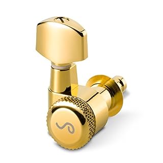 Schaller »M6 PIN LOCKING MACHINE HEADS – GOLD – 6L – SMALL METAL – 19.5mm LOCKING POST« Mécaniques pour Guitare – Set de… - Les Beatles, Paul McCartney, John Lennon, RIngo Starr, George Harrison