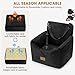 JOEJOY Dog Car Seats for Small Medium Dogs Under 35lbs, Dog Booster Seat with Detachable Washable Cover and Cushion, Memory Foam Pet Car Seat with Safety Belt and Storage Pockets (Black)