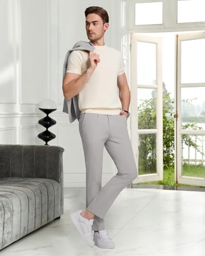 Mens Suits Slim Fit 2 Piece Casual Summer Suit Striped Jacket and Dress Pants Beach Wedding Suit Prom Tuxedo4