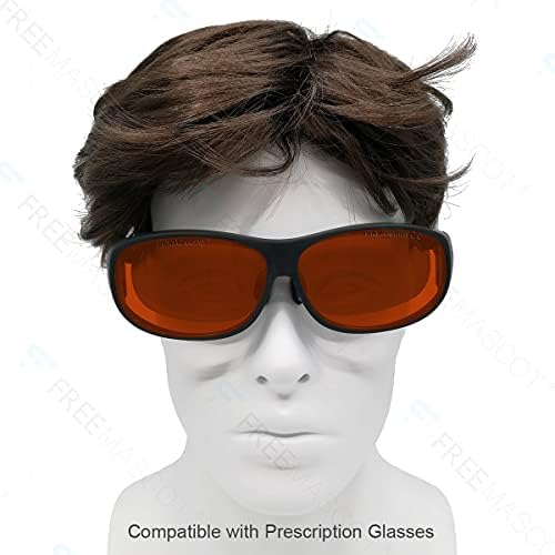 Professional OD 6+ 190nm-550nm Wavelength Violet / Blue / Green Laser Safety Glasses