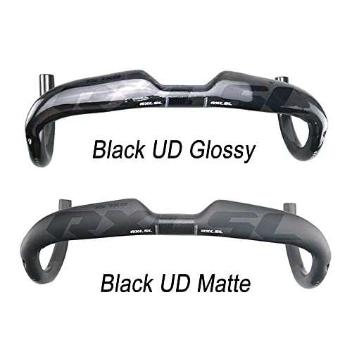 Drop Handlebars RXL SL Bike Handlebars Carbon Road Bars drop handlebars ultralight carbon handlebar track bike handlebars 31.8x420mm Black UD Glossy Drop:130mm Reach:80mm Road Bike Handlebars