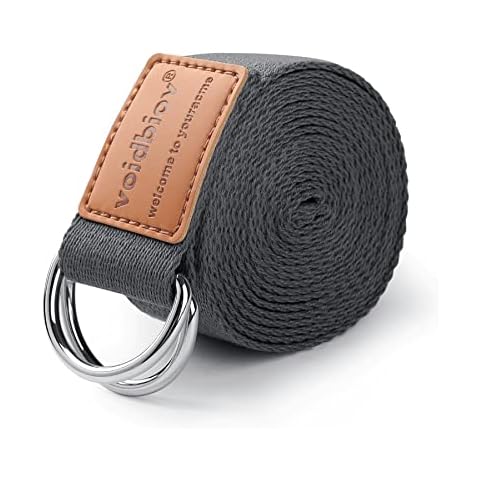 voidbiov D-Ring-Schnalle Yoga-Gurt, Strapazierfähiger BaumwolleVerstellbarer Gürtel, Perfekt Für Haltungen Verbesserung der Flexibilität und Physiotherapie Cover
