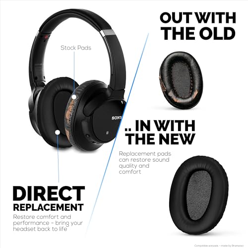 Repuestos de Almohadillas para Sony WH-CH700N, MDR-ZX770, MDR-ZX780 y MDR-10R, Cuero PU, Espuma de Memoria para Mayor Comodidad, Mejorado, Duradero y de Larga Duración por Brainwavz miniatura 5