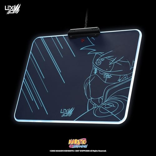 Tapis de souris Naruto antidérapant Lexip rigide LED