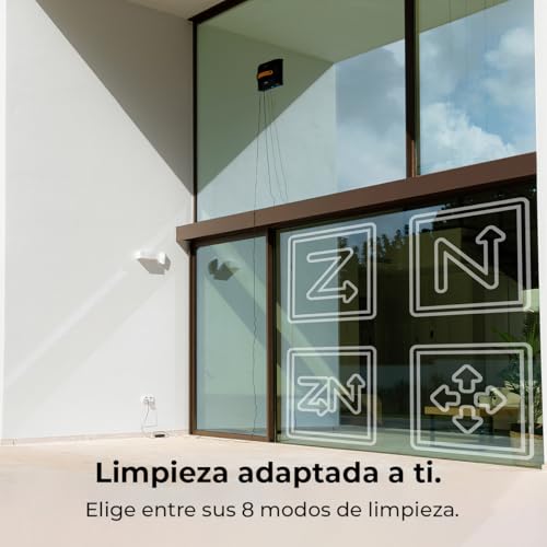 Cecotec Robot Limpiacristales Conga Windroid 1390 Double Spray Connected, 3 en 1; Pulveriza, Limpia y Seca, Doble Spray, App y Mando, 8 Modos, Radio de acción 7,5m, Cuerda de Seguridad, Kit Limpieza - imagen 4