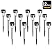 Kinna 12-Pack Solar-Powered Stainless Steel Path Lights For Patio Yard Landscape And Outdoor Garden (Silver)