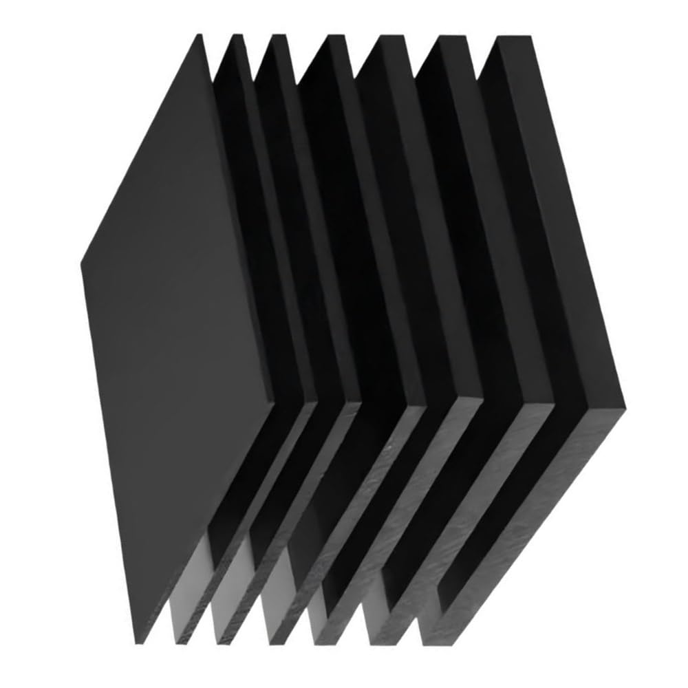 Flache, quadratische Platte aus extrudiertem schwarzem PA6-Nylon