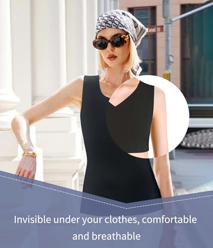 LEINIDINA Chest Binder for Transgender FTM LGBT Elastic Band V Neck Binder Bras for Women Tomboy Tank Top3