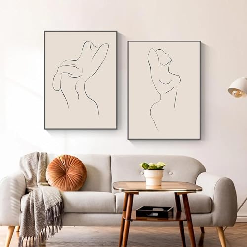 Peinture esthétique de femme KEBIA déco murale chambre coucher cocooning