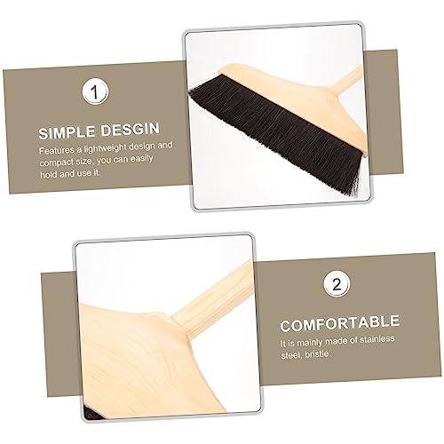 Anneome Pferdehaar Besen Langem Griff Robuster Haushaltsbesen für Böden und Teppiche Antistatische Borsten für Effektive Staubaufnahme Geeignet für Oberflächen – Bild 6