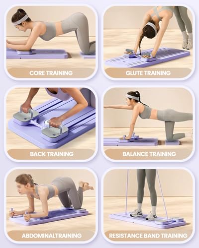 Rantizon Auto-Rebound Pilates Reformer Board - Multi-Functional Design for Core Strength & Ab Workouts - Durable & Suitable for Home or Gym Use - Image 7