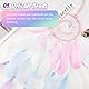 Traumfänger Handgefertigt, Dreamcatcher mit Federn und Bunt Perlen, Traumfänger Kinder Mädchen, 15x48cm Dream Catchers - für Hochzeit Kindergarten Schlafzimmer Wandbehang Decor Geschenk - Rosa