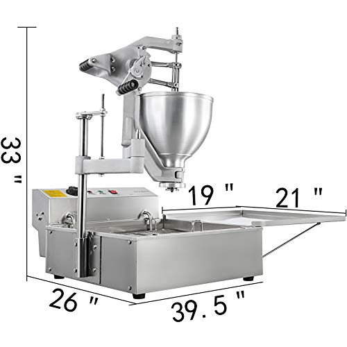 VEVOR Donutmaschine 9L Manuelle Automatische Donut Maker 3KW Gewerbliche Donut Maker Maschine Edelstahl – Bild 3