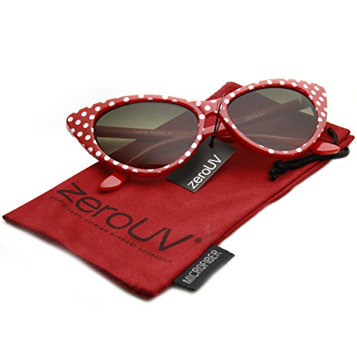 zeroUV - Women's Retro Polka Dot Oversize Cat Eye Sunglasses 54mm2