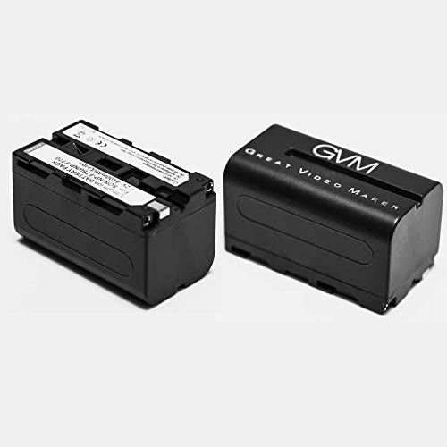 Image of GVM 2 Pack NP-F750 Replacement Batteries and Chargers for NP-F975, NP-F960, NP-F950, NP-F930, NP-F770, NP-F750, NP-F550, DCR, DSR, HDR, FDR, HVR, HVL and LED Light