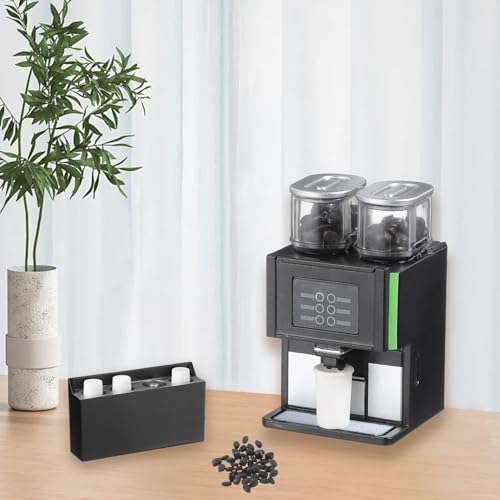AOZUO 9 teiliges Puppenhaus Miniatur Kaffeemaschinen Set, 1:12 Mini Kaffeemaschine Kaffeetassenhalter aus Kunststoff Tassendeckel Kaffeeaufkleber Kaffeebohnen Puppenhaus Dekor für Puppenhaus